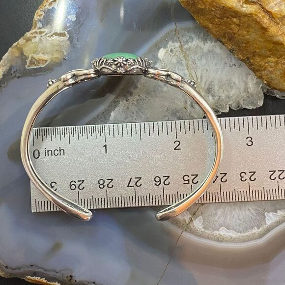 Carolyn Pollack Sterling Silver Single Row Conchos Decorated Bracelet For Women - Picture 9 of 10